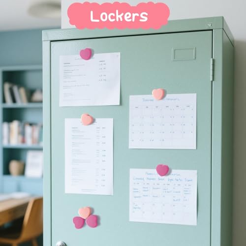 20 imanes decorativos corazón mini para nevera rosa miniatura 7