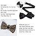 MUMEHAZ Men Pre-Tied Fashion Bow Ties, Formal Tuxedo Bow Tie Leopard Cheetah Print Adjustable Bowtie for Party Christmas