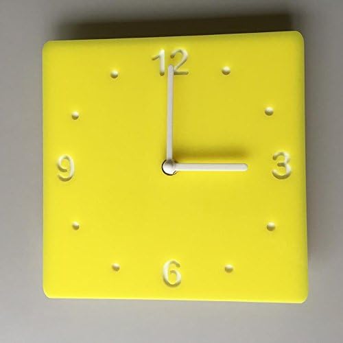 Square Clock - Yellow