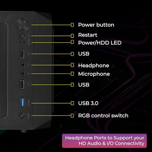 Image of ZEBRONICS Invicta Mid-Tower Premium Gaming Cabinet ATX /MicroATX /MINI ITX, 3X 120mm Front + 1x 120mm Rear Fan, Halo Glow Ring RGB Fans, RGB LED Modes, Tempered Glass Side Panel