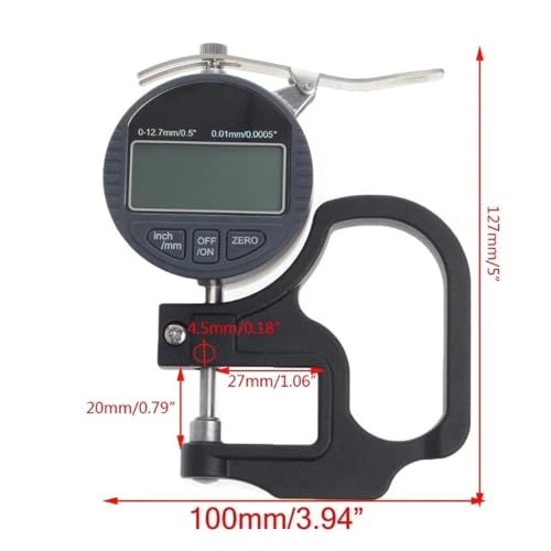 Micrómetro digital para espesores 0-12.7mm miniatura 2