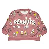 [タキヒョー] スヌーピー トレーナー キッズ ピーナッツ スウェット 春 子供服 赤ちゃん 男の子 女の子 トップス 総柄 ポケット キャラクター ベビー XYZ(レッド 95cm)