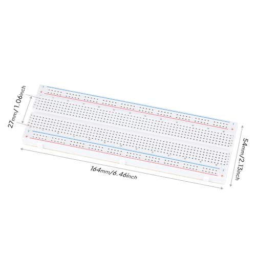 Image of ELEGOO 3pcs Breadboard 830 Point Solderless Prototype PCB Board Kit (Pack of 2)