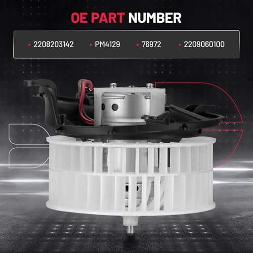 Image of BDFHYK AC Heater Blower Motor Fan PM4129 Compatible with Mercedes-Benz CL500 CL55 AMG CL600 CL65 AMG S350 S430 S500 S55 AMG S600 S65 AMG,HVAC Blower Motor Assembly Replacement for 2208203142