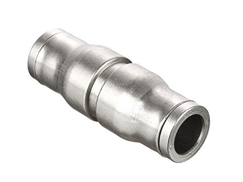Parker 62PLM-4M-pk5 Prestolok PLM Metal Push-to-Connect Fitting, Tube to Tube, Nickel Plated Brass, Push-to-Connect Union, 4 mm (Pack of 5)