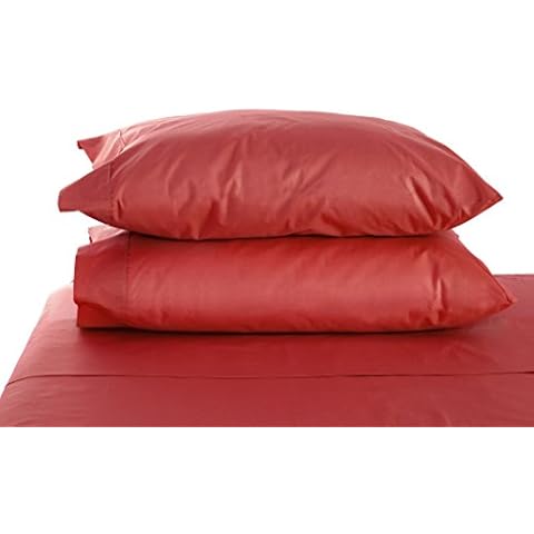 Swan Comfort 100% Brushed Microfiber Ultra Soft Pillow Cases - Wrinkle, Fade, Stain Resistant - Standard, Set of 2, Red Cover