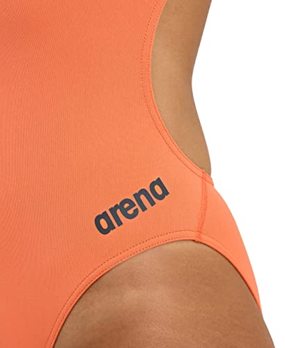 Image of Arena Women's Solid Team Swimsuit Challenge Back MaxLife Open Back Bathing Suit Athletic Swimwear
