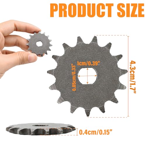 Image of 15T T8F Sprocket Motor Metal Electric Scooter Engine Chain Wheel 15 Tooth Sprocket 10MM Replacement for Razor EVO IZIP ATV 500W-1000W