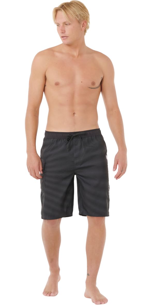Rip Curl 2026 Shock Wave E/Fit 0CIMBO - Pantaloncini da surf da uomo, colore: nero
