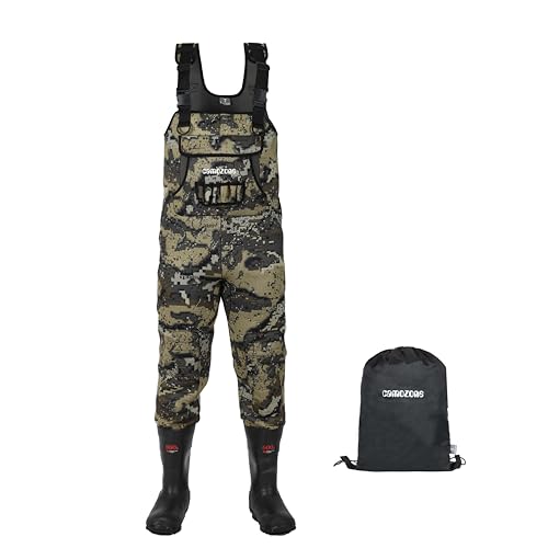 UNISPO Neoprene Chest Waders with Rubber Boots UK 12.5