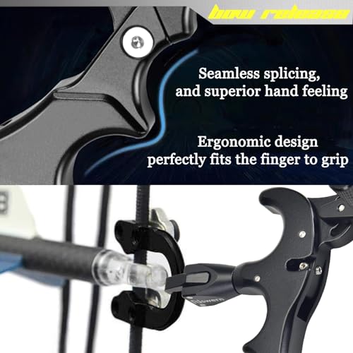 Nswern Bow Release Thumb Archery 3/4 Finger Release-Bow Trigger 360° Rotatable Thumb Release For Compound Bow thumb #1