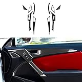 PJFUS Car Inner Door Panel Control Panel Kit Collision Protector Soft Sticker Set Compatible with Hyundai Genesis Coupe(DH) 2013 2014 2015 2016 Real Carbon Fiber Auto Interior Accessories Black