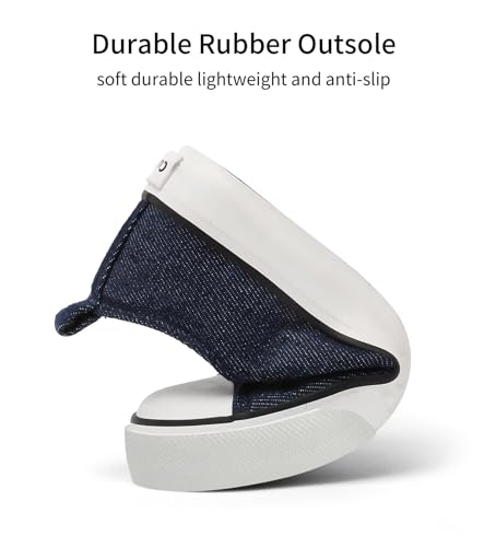 Image of Toddler Little Kid Cushioned Canvas Shoes Slip On Sneakers Soft and Durable