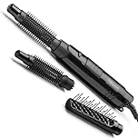 TRESemme Full Finish Air Styler - 300W Hair Dryer Brush With 3 Interchangeable Brush Heads, Curl Release Button, 3 Heat Settings, Cool Shot, Swivel Cord, Black, 5265TU