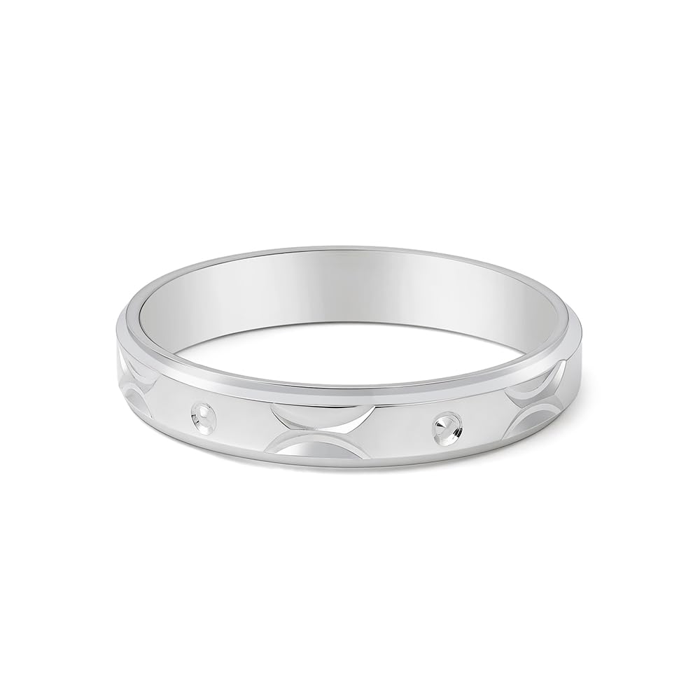 touch925 Pure 925 Silver Hourglass Carved Ring for Men | High Polish Band with Textured Dot Motif Design | Gift for Men Birthday & Anniversary | Certificate of Authenticity-picture-13