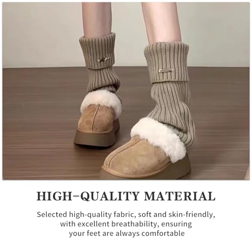 Image of 2 Pcs Leg Warmers Y2k, Leg Warmers, Y2k Accessories, Cute Kawaii Cream Legwarmers for Women Winter