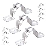 10 Pcs 4 inch Pipe Strap Clamp,2 Holes,304,U-Tube Strap Clamp,U Bracket Tube Clip,Secures Conduit（internal diameter 100mm)