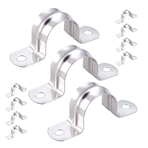 10 Pcs 4 inch Pipe Strap Clamp,2 Holes,304,U-Tube Strap Clamp,U Bracket Tube Clip,Secures Conduit（internal diameter 100mm)