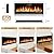 Riseon 50'' Electric Fireplace Heater, Recessed and Wall Mounted Freestanding Linear Fireplace, Ultra-Thin Wall Fireplace with 13 Adjustable Flame Color and 5 Brightness, Remote Control, 1500/750W