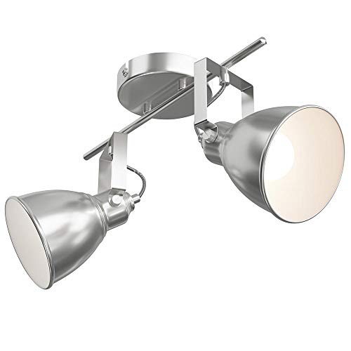 Lampe murale et plafond avec spot douille directionnable E14 argent BAKAJI - 2