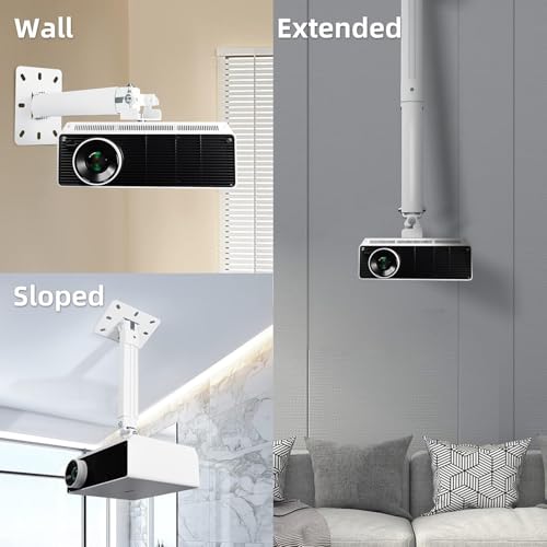 Image of suptek Extended Mini Projector Ceiling Mount Adjustable Wall Mount with Thread Adapters for Projector DVR Camera, Max 21inch (PR05MINI)