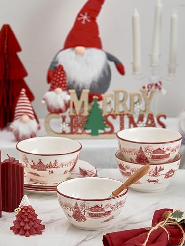 Bico Toile De Jouy Winter Wonderland 25Oz Cereal Bowls, Set Of 4 thumb #5