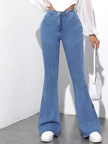 Image of ADBUCKS Women's Wide Leg Fit High Rise Jeans II Bootcut Jeans II
