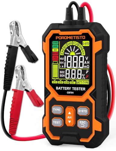 Tester Per Batterie Auto 12V Digitale | Analizzatore Di Tensione, CCA E Resistenza Con Display LCD