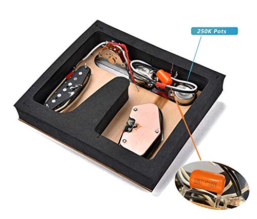 Saddle Bridge Plate Loaded Alnico V Pickups, 3-Way Switch Control Plate With Tone Volume Knobs, Assembled Orange Drop Capacitor/Potentiometer For Fender Telecaster Tl Electric Guitars, Chrome #TOP1