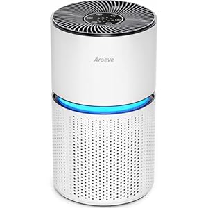 AROEVE Air Purifiers for Home Large Room Coverage Up to 1095 Sq.Ft Air Cleaner Impressive Filtration Remove Dust, Pet Dander for Office, Bedroom, MK03- White
