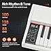 ZHRUNS Digital Piano 88 Key Weighted, Full Size Electric Keyboard Piano for Beginners, Portable Piano Keyboard with Sheet Music Stand, Sustain Pedal, Power Adapter, White (Keyboard Only)