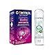 Control Geisha Balls Mix – Bestehend aus 2 Kugeln für Kegel- und Beckenbodenübungen und 1 wasserbasiertem Gleitgel mit Aloe-Vera-Aroma