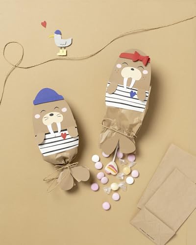 folia 691/25/98 Natural Kraft Paper 120 g/m² Approximately 50 x 70 cm 25 Sheets for Individual Crafting and Design of Greeting Cards - Image 3