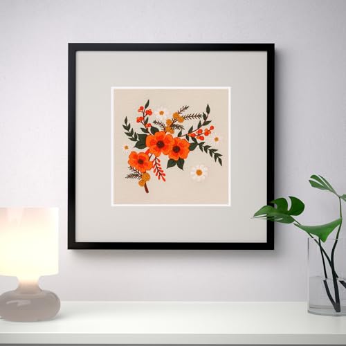Image of 4 Pack Embroidery Kit for Beginners, Adults Cross Stitching DIY Starter Kits with Flower Printed Patterns, 2 Bamboo Embroidery Hoop, Color Threads, Needle Tool, Instructions, Gift for Hand Craft Lover