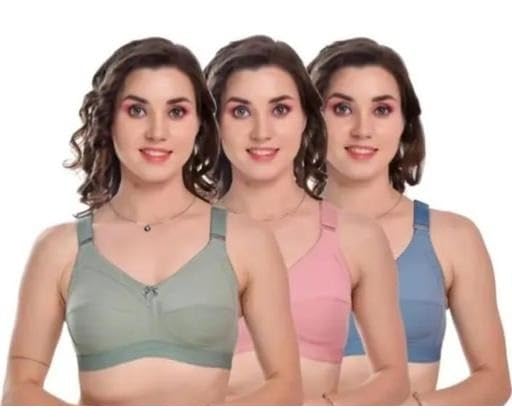 Trendy Full Coverage Non Padded Bra Pack of 3 for Women Soft Touch Fabric and All Day Comfort-image-26