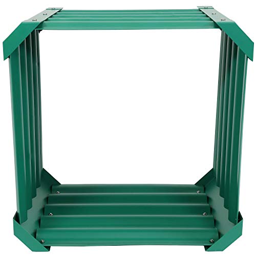 Sunnydaze Raised Metal Garden Bed Kit - Powder-Coated Steel 22-Inch Square Planter For Plants, Flowers, Herbs, Fruits And Vegetables - 16 Inches Deep - Green #TOP6