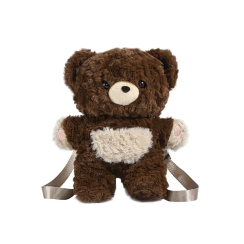 Image of Women Animal Teddy Bear Plush Backpack with Adjustable Straps (Bear Bag)