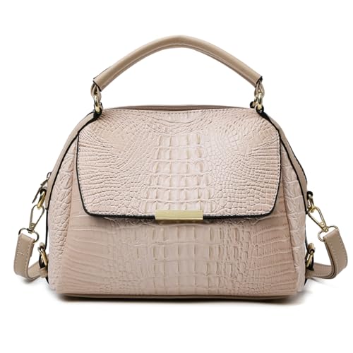Image of Women's Crocodile Style Handbags: Fashionable Large Capacity Tote Bags with Adjustable Shoulder Strap
