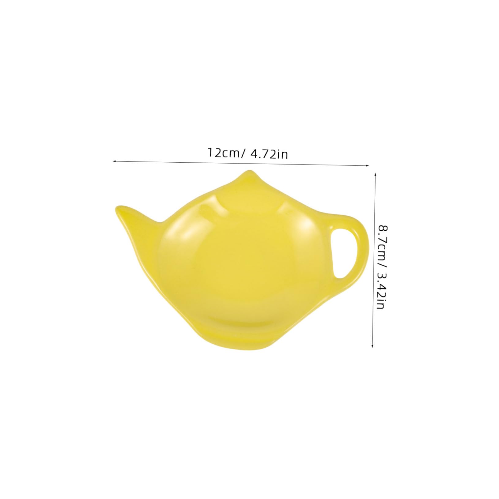 Lot De 4 Dessous De Verre En Céramique Forme Théière - Supports Pour Sachets De Thé Bleu Floral