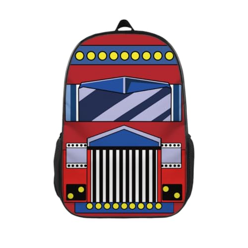 Truck Backpack 17 inch Cartoon Truck Backpack Large Capacity