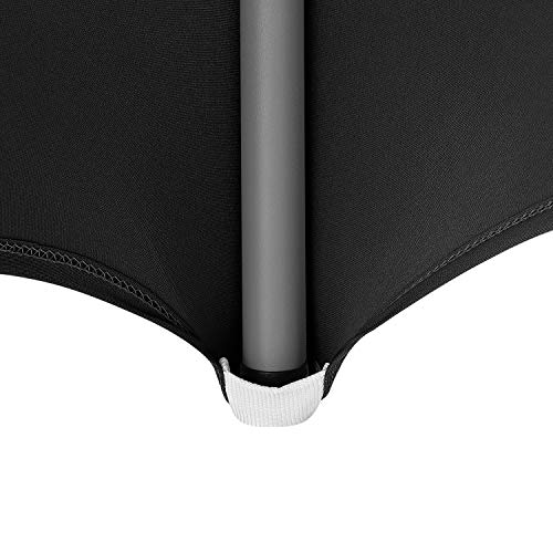 Image of Peomeise 4FT Spandex Table Cover Rectangular Stretch Spandex Tablecloth (Black,4FT)