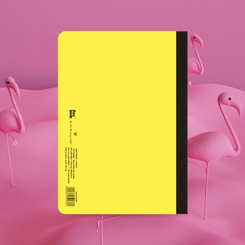 Image of flexbook Smartbook Notebook Ruled Yellow| Large | 17x24cm | 160 pages | 70gsm Fabriano Ivory Paper | Colorful Eco Paper Cover | with Dark Blue linen spine