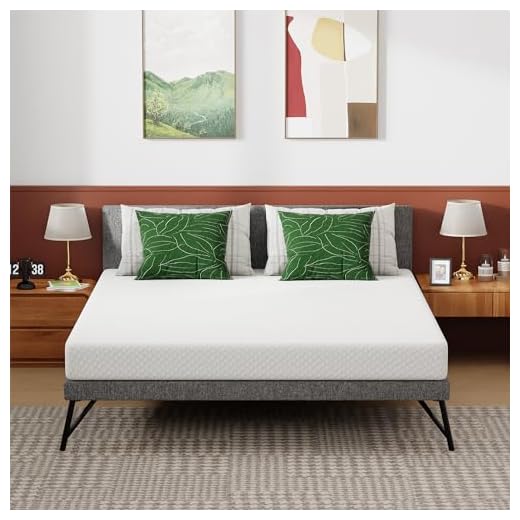 FDW | 6 Inch Queen Mattress | Medium Firm | Gel Memory Foam Mattress | White | Bed in a Box, CertiPUR-US Certified | Pressure Relief, Cooling Ventilated Foam | Washable Removable Cover