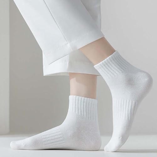 2/5/10 Pairs Comfy Running Athletic Socks Casual Striped Crew Socks for Men and Women2