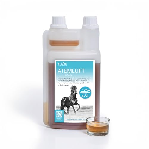 STRÖH ATEMLUFT (1l) • Hustensaft Pferd • Husten-Sirup zur Beruhigung der Atemwege bei Pferden • Husten Liquid