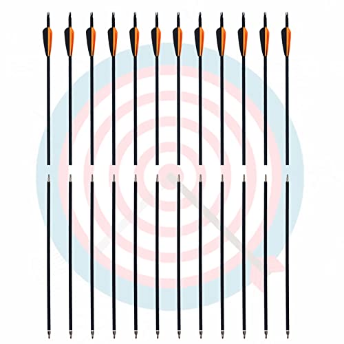 Mxessua 2 Piece Arrows Takedown Carbon Arrows Portable for Takedown Longbow Recurve Compound Bow Survival Bow Traveling Spine 500, 12 Pack - Thumbnail 6
