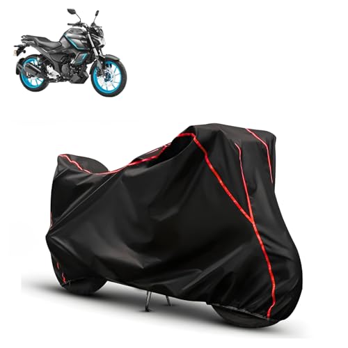 Image of Water Resistant Bike Cover for Yamaha FZ S Hybrid | All Weather, UV Heat Resistant, Dustproof, Triple Stitched, Windproof Elastic Bottom