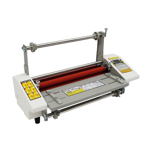 Plastificatrice a rulli monofacciale, laminatrice a caldo freddo con rulli e display digitale,...