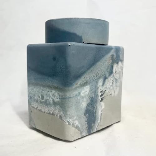 Elegant Blue Terrazzo Jar with Threaded Lid – Versatile Gift Bottle, Spice Jar, or Decorative Vase - Image 2