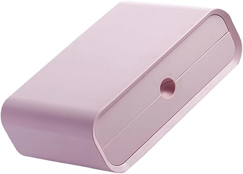 BESPORTBLE Pink Computer Monitor Riser with Full Drawer Desktop Organizer Stand for Office and Home Abs Elevated Shelf for Stationery and Cosmetics